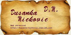 Dušanka Micković vizit kartica